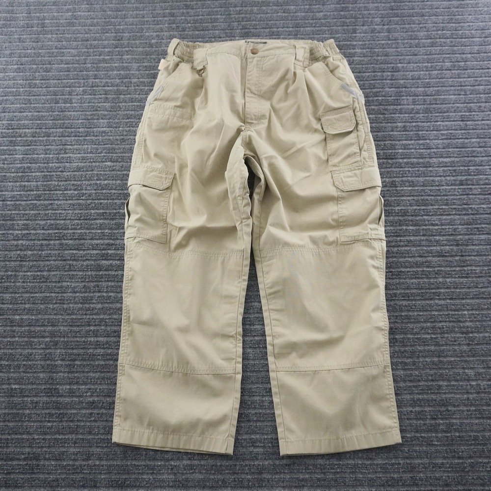 5.11 Tactical Cargo Pants 38x34 Beige Ripstop Multi-Pocket Workwear Outdoors